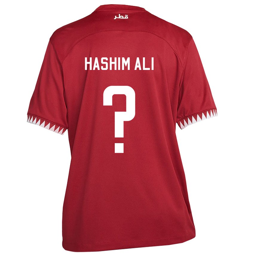 Lapset Qatarin Hashim Ali #0 Kastanjanruskea Kotipaita 22-24 Lyhythihainen Paita T-paita