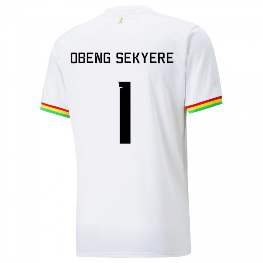 Lapset Ghanan Gregory Obeng Sekyere #1 Valkoinen Kotipaita 22-24 Lyhythihainen Paita T-paita