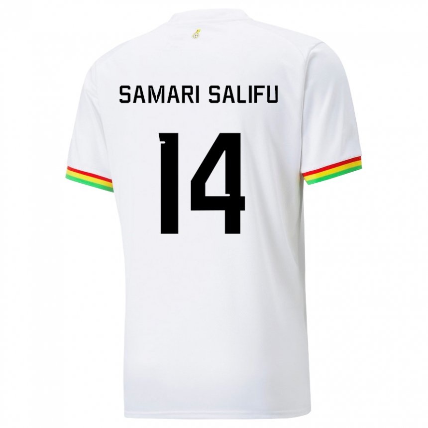 Lapset Ghanan Abass Samari Salifu #14 Valkoinen Kotipaita 22-24 Lyhythihainen Paita T-paita