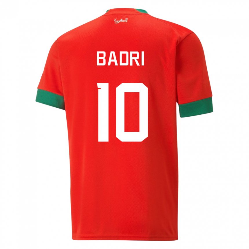 Lapset Marokon Najat Badri #10 Punainen Kotipaita 22-24 Lyhythihainen Paita T-paita
