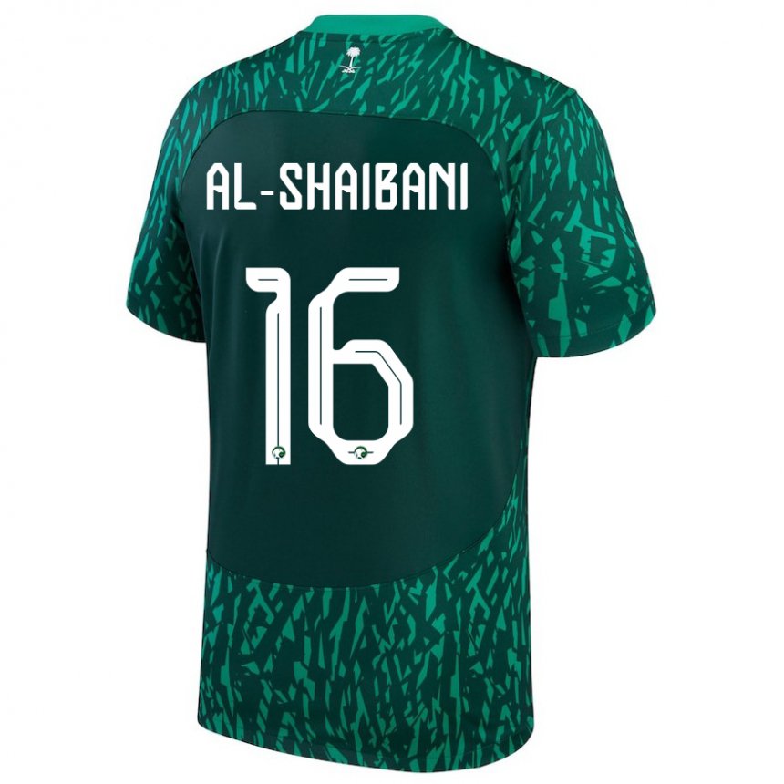 Lapset Saudi-arabian Asrar Al Shaibani #16 Dark Vihreä Vieraspaita 22-24 Lyhythihainen Paita T-paita