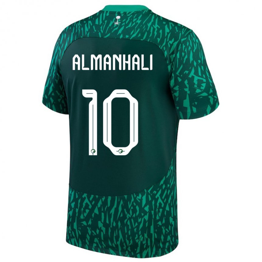 Lapset Saudi-arabian Suwailem Almanhali #10 Dark Vihreä Vieraspaita 22-24 Lyhythihainen Paita T-paita