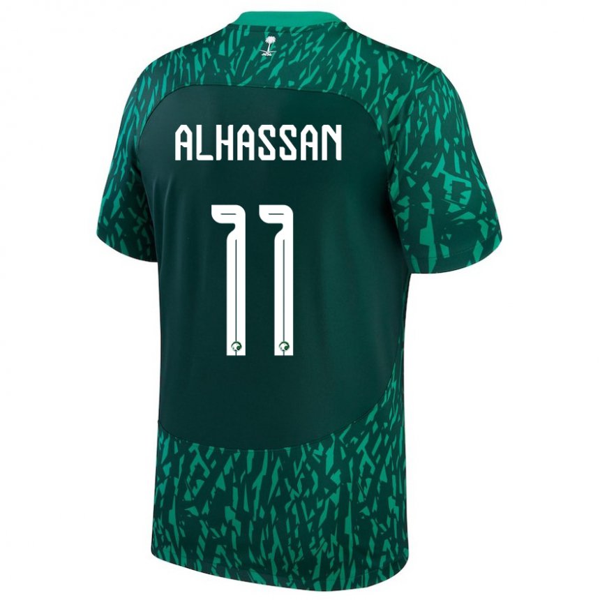 Lapset Saudi-arabian Abbas Alhassan #11 Dark Vihreä Vieraspaita 22-24 Lyhythihainen Paita T-paita