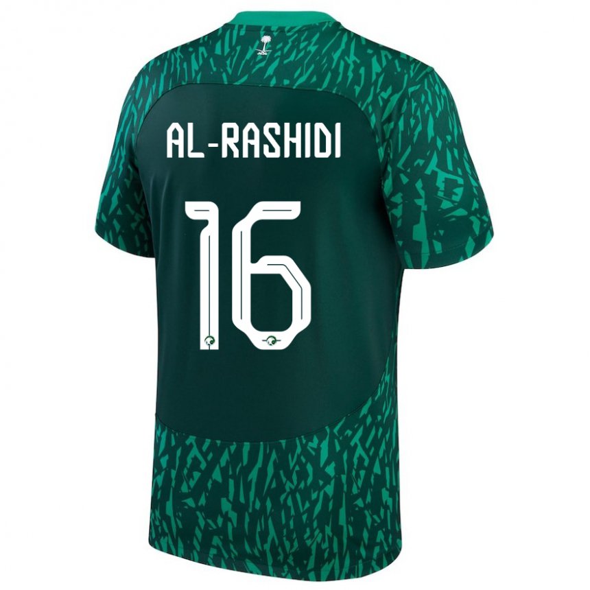 Lapset Saudi-arabian Mohammed Al Rashidi #16 Dark Vihreä Vieraspaita 22-24 Lyhythihainen Paita T-paita