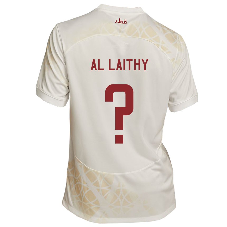 Lapset Qatarin Shehab Al Laithy #0 Kultainen Beige Vieraspaita 22-24 Lyhythihainen Paita T-paita