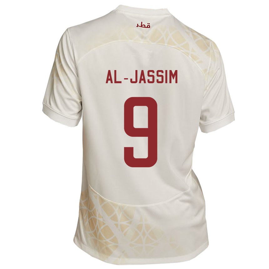 Lapset Qatarin Kholoud Al Jassim #9 Kultainen Beige Vieraspaita 22-24 Lyhythihainen Paita T-paita