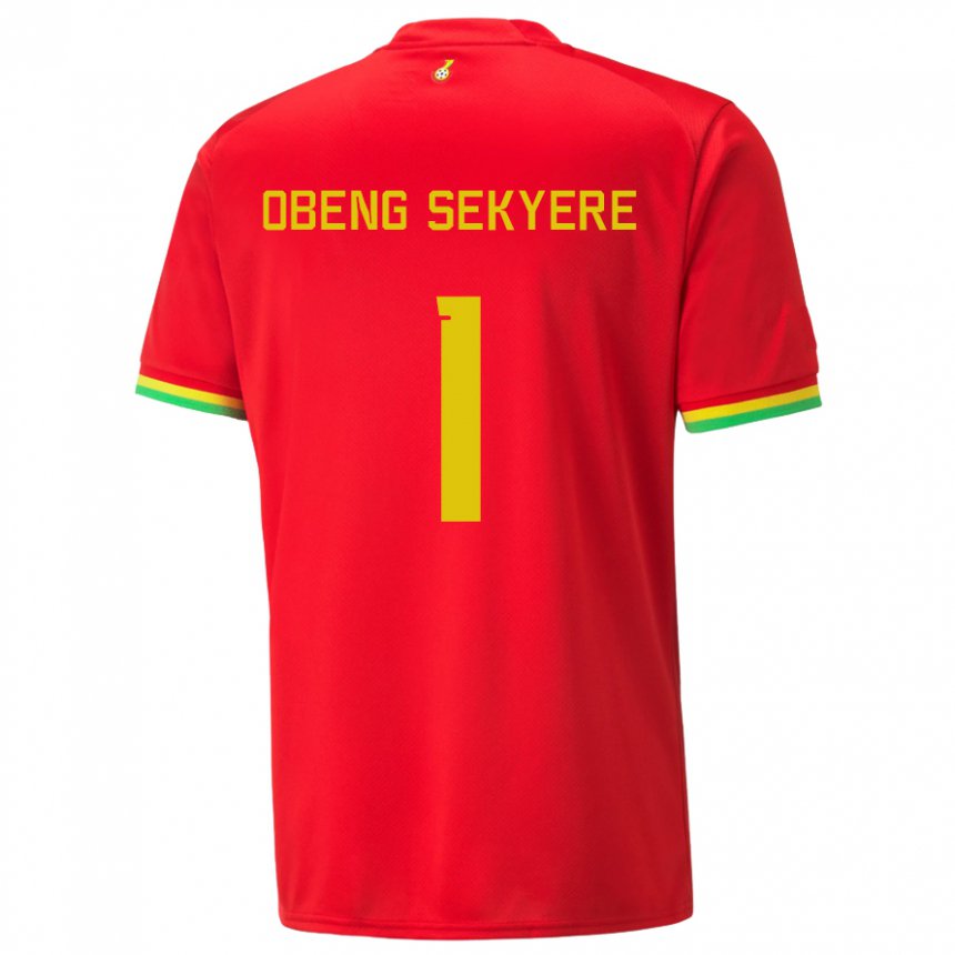 Lapset Ghanan Gregory Obeng Sekyere #1 Punainen Vieraspaita 22-24 Lyhythihainen Paita T-paita