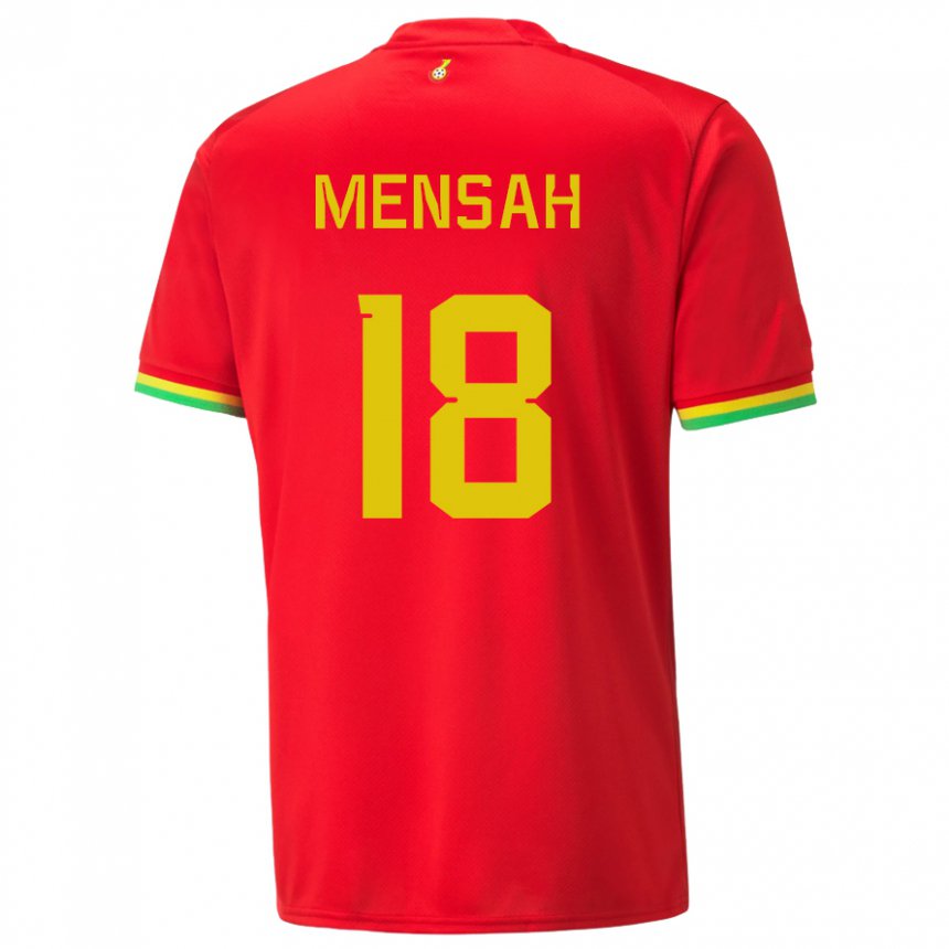 Lapset Ghanan Isaac Mensah #18 Punainen Vieraspaita 22-24 Lyhythihainen Paita T-paita
