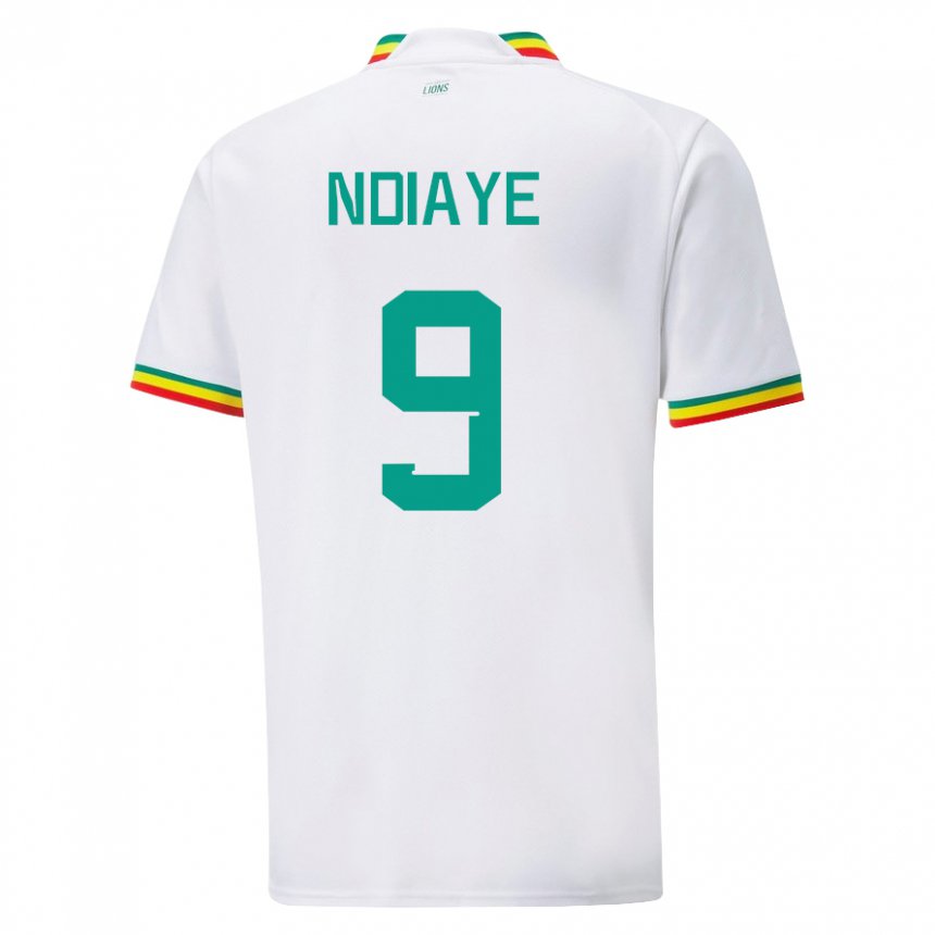 Miesten Senegalin Nguenar Ndiaye #9 Valkoinen Kotipaita 22-24 Lyhythihainen Paita T-paita