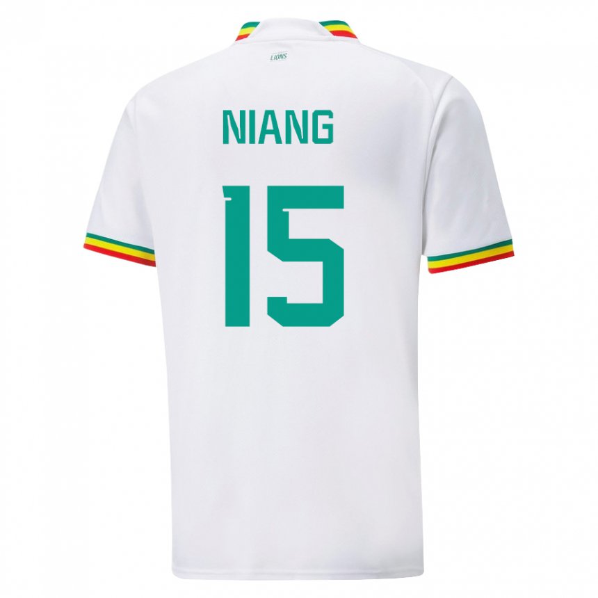 Miesten Senegalin Jeanne Niang #15 Valkoinen Kotipaita 22-24 Lyhythihainen Paita T-paita