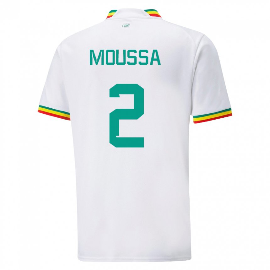 Miesten Senegalin Moussa N Diaye #2 Valkoinen Kotipaita 22-24 Lyhythihainen Paita T-paita