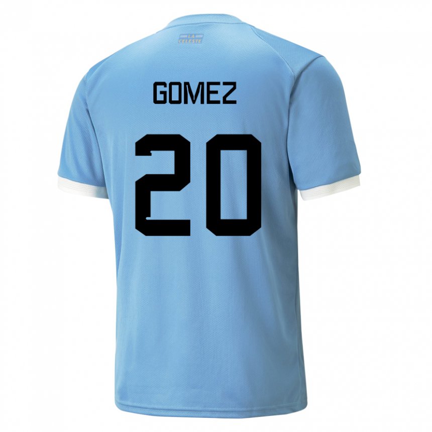 Miesten Uruguayn Luciana Gomez #20 Sininen Kotipaita 22-24 Lyhythihainen Paita T-paita