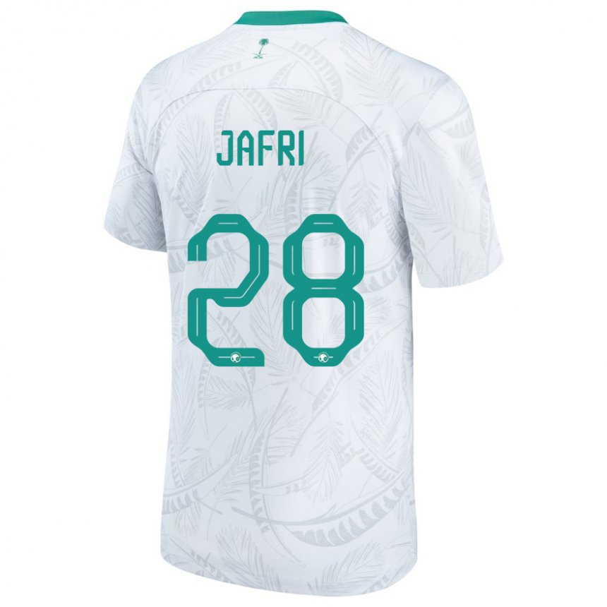 Miesten Saudi-arabian Farah Jafri #28 Valkoinen Kotipaita 22-24 Lyhythihainen Paita T-paita