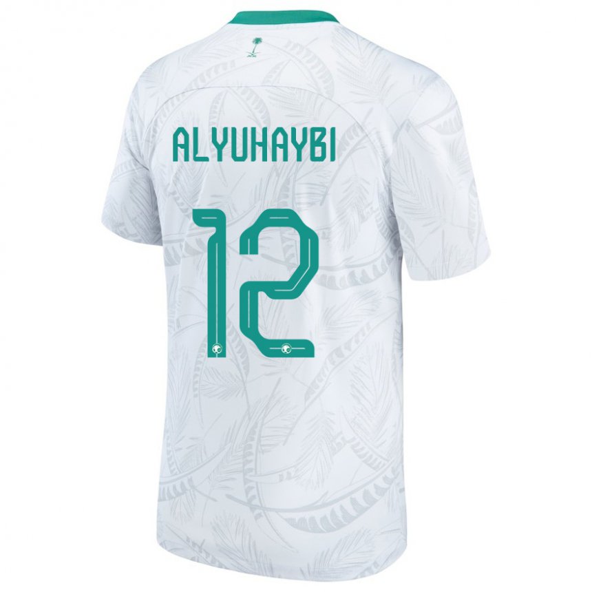Miesten Saudi-arabian Ammar Alyuhaybi #12 Valkoinen Kotipaita 22-24 Lyhythihainen Paita T-paita