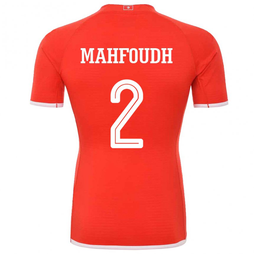 Miesten Tunisian Dhikra Mahfoudh #2 Punainen Kotipaita 22-24 Lyhythihainen Paita T-paita