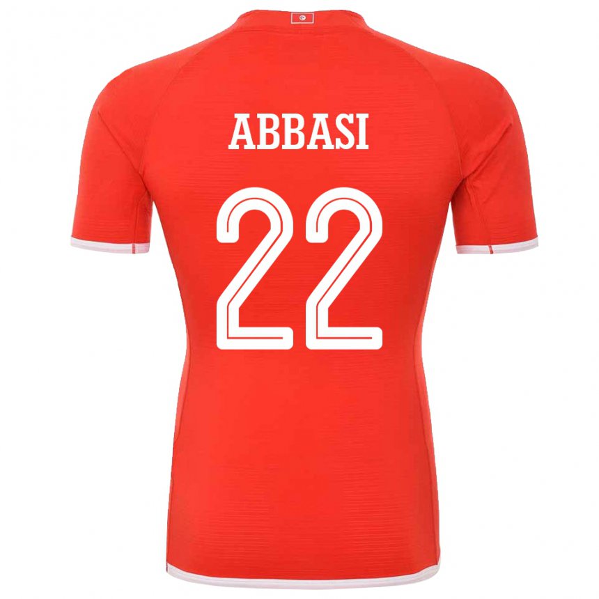 Miesten Tunisian Bechir Abbasi #22 Punainen Kotipaita 22-24 Lyhythihainen Paita T-paita