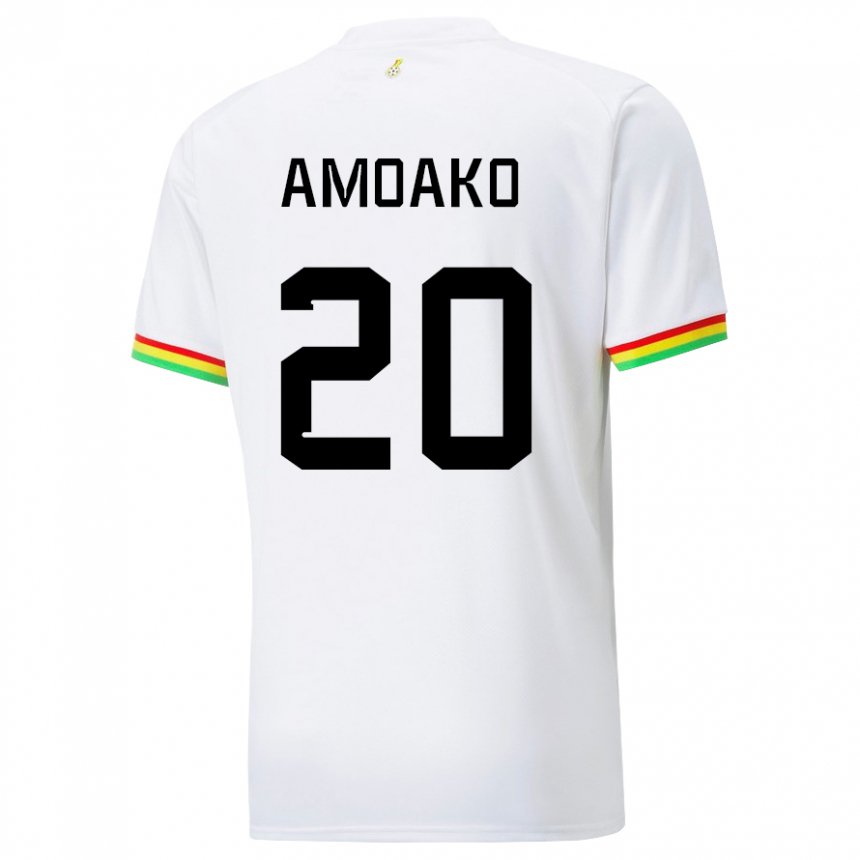 Miesten Ghanan Linda Amoako #20 Valkoinen Kotipaita 22-24 Lyhythihainen Paita T-paita