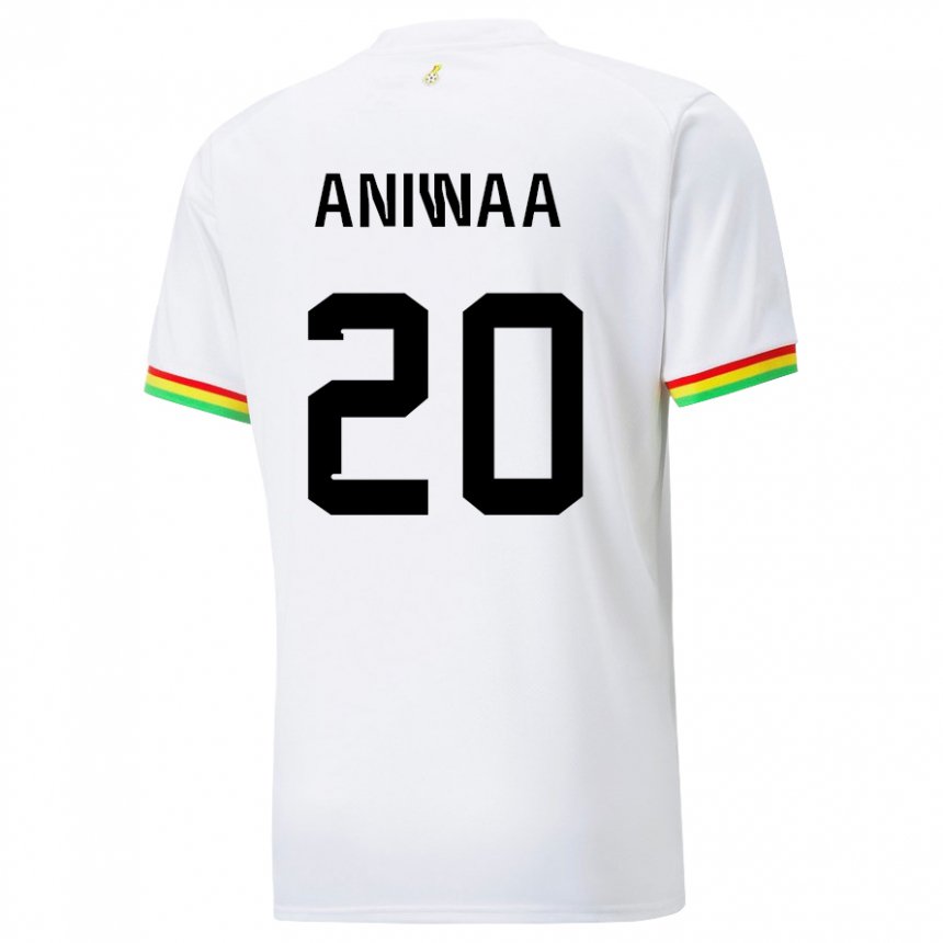 Miesten Ghanan Louisa Aniwaa #20 Valkoinen Kotipaita 22-24 Lyhythihainen Paita T-paita
