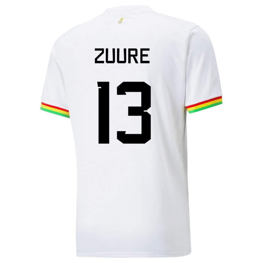 Miesten Ghanan Moses Salifu Bawa Zuure #13 Valkoinen Kotipaita 22-24 Lyhythihainen Paita T-paita