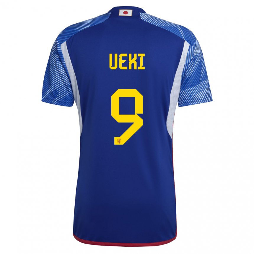 Miesten Japanin Riko Ueki #9 Kuninkaallisen Sininen Kotipaita 22-24 Lyhythihainen Paita T-paita