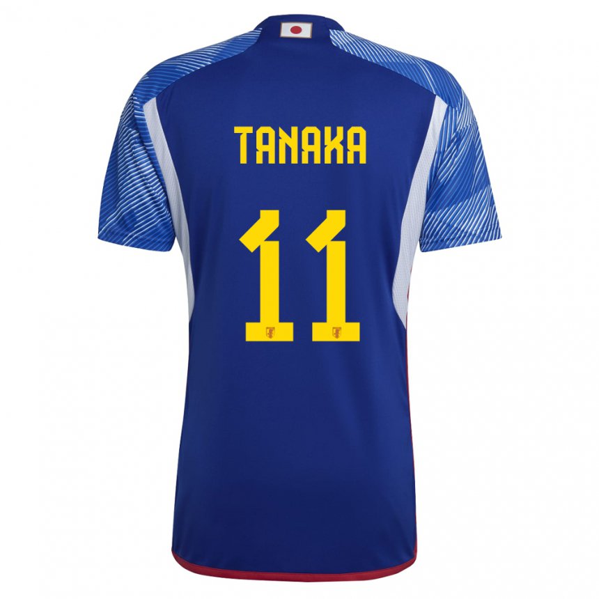 Miesten Japanin Mina Tanaka #11 Kuninkaallisen Sininen Kotipaita 22-24 Lyhythihainen Paita T-paita