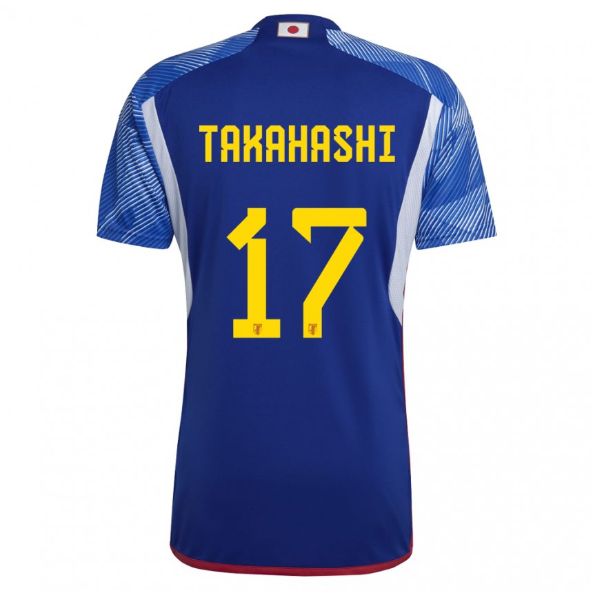Miesten Japanin Hana Takahashi #17 Kuninkaallisen Sininen Kotipaita 22-24 Lyhythihainen Paita T-paita