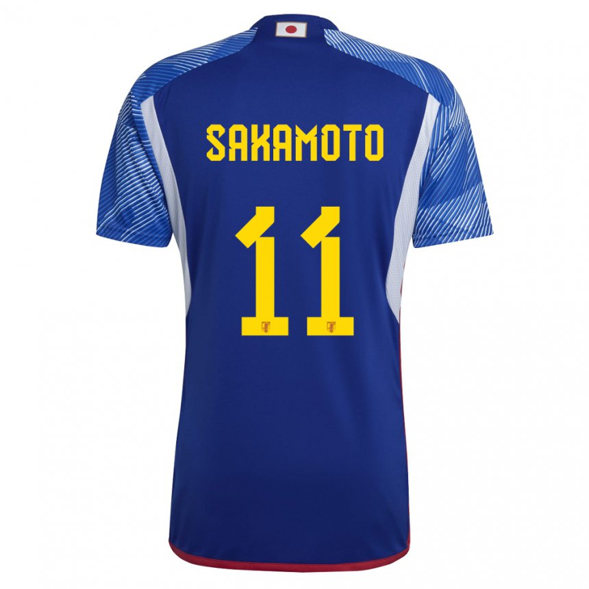 Miesten Japanin Isa Sakamoto #11 Kuninkaallisen Sininen Kotipaita 22-24 Lyhythihainen Paita T-paita