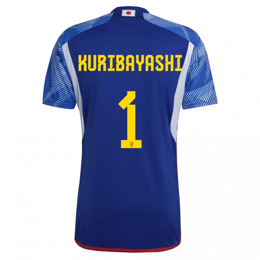 Miesten Japanin Hayato Kuribayashi #1 Kuninkaallisen Sininen Kotipaita 22-24 Lyhythihainen Paita T-paita