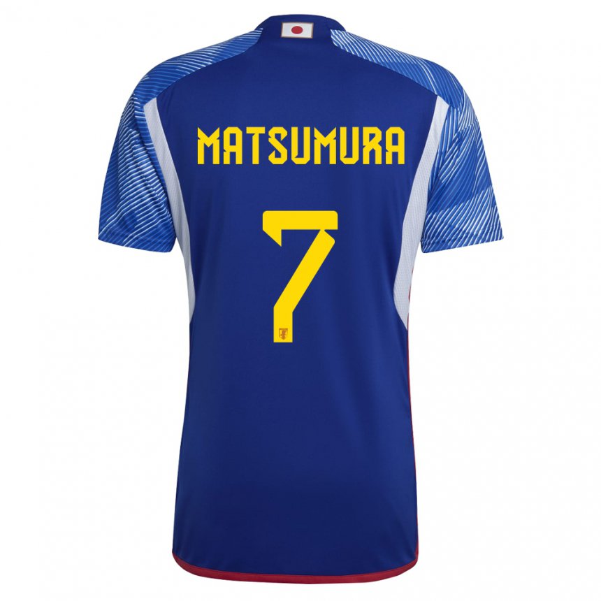 Miesten Japanin Kosuke Matsumura #7 Kuninkaallisen Sininen Kotipaita 22-24 Lyhythihainen Paita T-paita