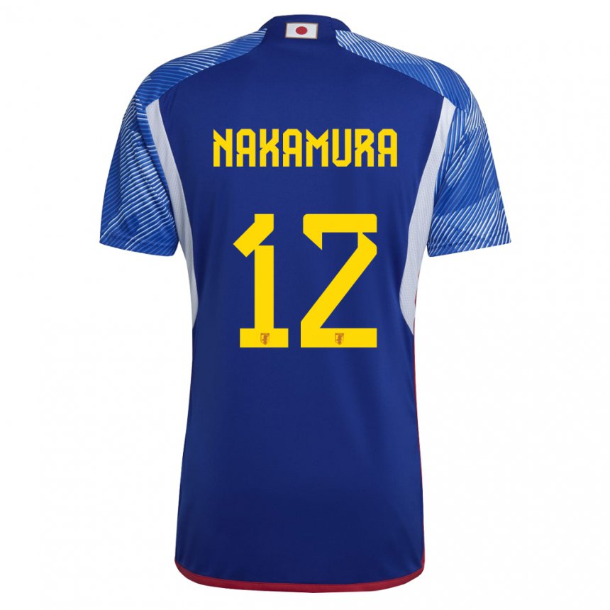 Miesten Japanin Keisuke Nakamura #12 Kuninkaallisen Sininen Kotipaita 22-24 Lyhythihainen Paita T-paita
