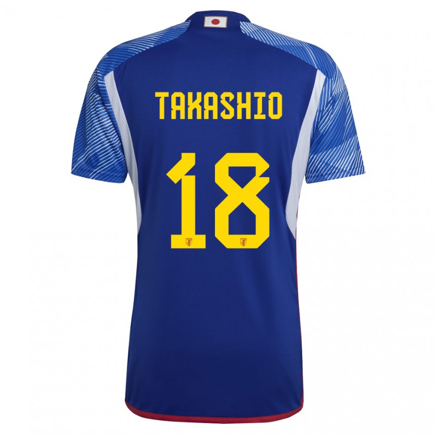 Miesten Japanin Hayase Takashio #18 Kuninkaallisen Sininen Kotipaita 22-24 Lyhythihainen Paita T-paita