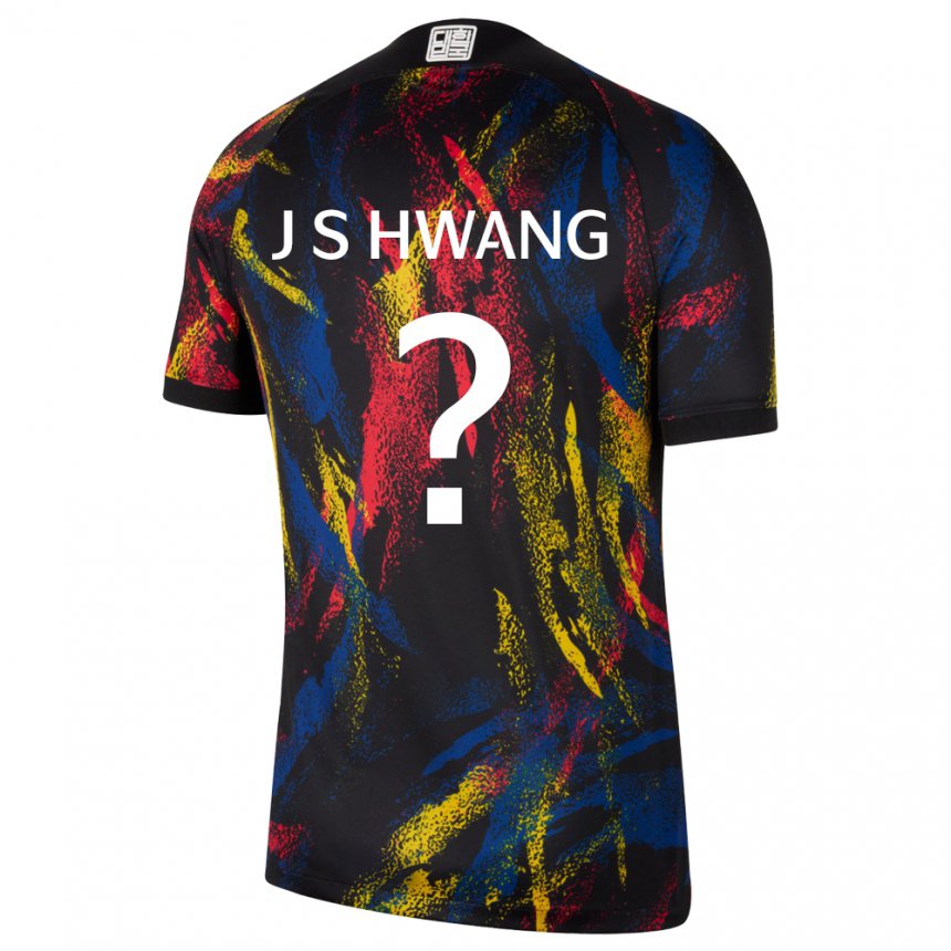Miesten Etelä-korean Hwang Ji Sung #0 Monivärinen Vieraspaita 22-24 Lyhythihainen Paita T-paita