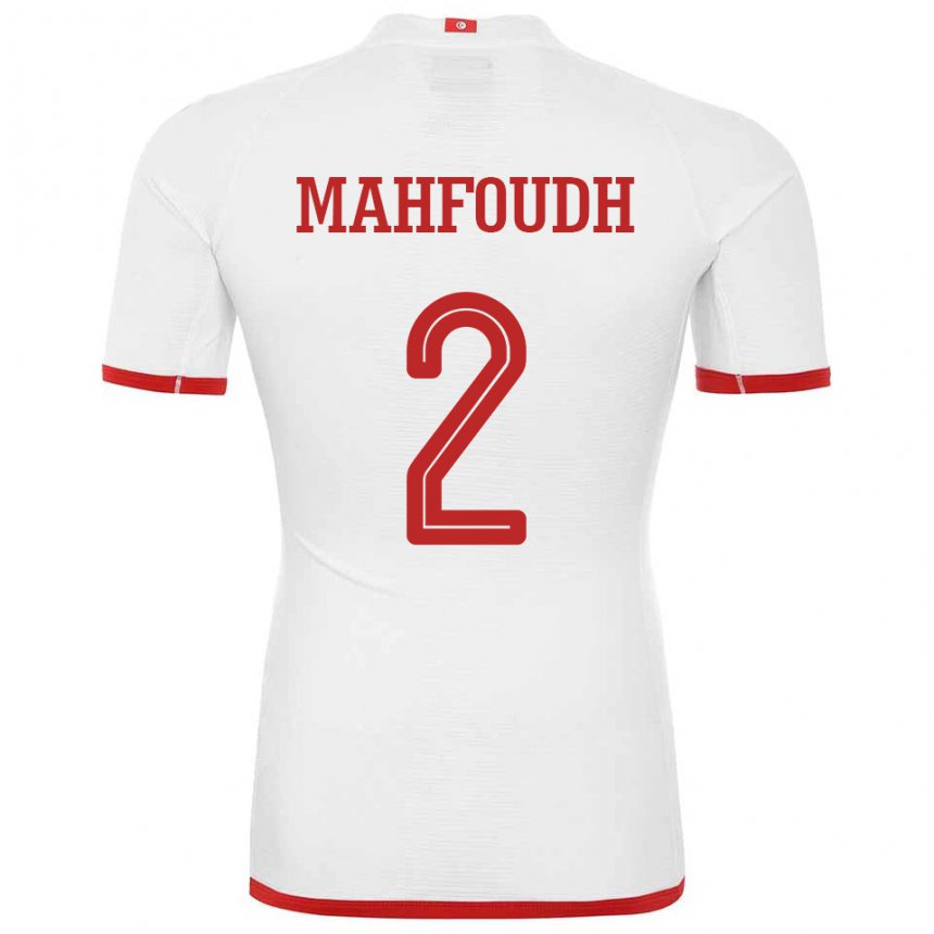 Miesten Tunisian Dhikra Mahfoudh #2 Valkoinen Vieraspaita 22-24 Lyhythihainen Paita T-paita