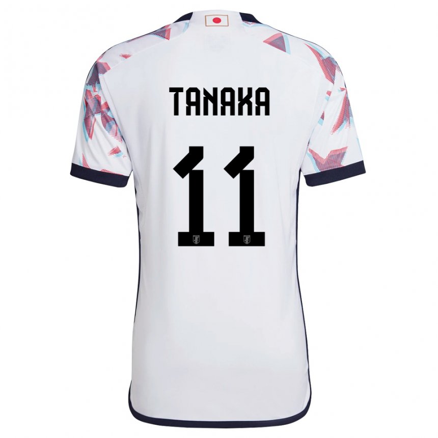 Miesten Japanin Mina Tanaka #11 Valkoinen Vieraspaita 22-24 Lyhythihainen Paita T-paita