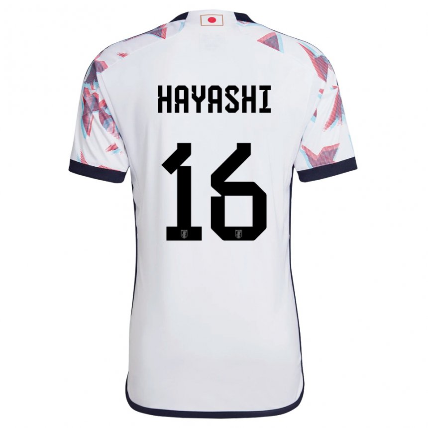 Miesten Japanin Honoka Hayashi #16 Valkoinen Vieraspaita 22-24 Lyhythihainen Paita T-paita