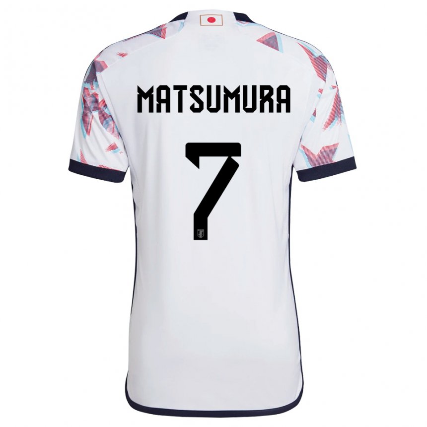 Miesten Japanin Kosuke Matsumura #7 Valkoinen Vieraspaita 22-24 Lyhythihainen Paita T-paita