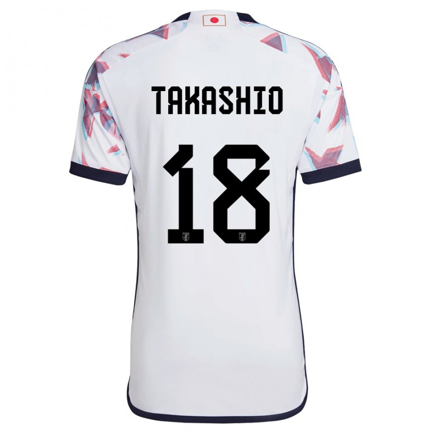 Miesten Japanin Hayase Takashio #18 Valkoinen Vieraspaita 22-24 Lyhythihainen Paita T-paita