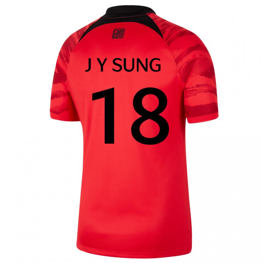 Naisten Etelä-korean Sung Jin Young #18 Punamusta Kotipaita 22-24 Lyhythihainen Paita T-paita