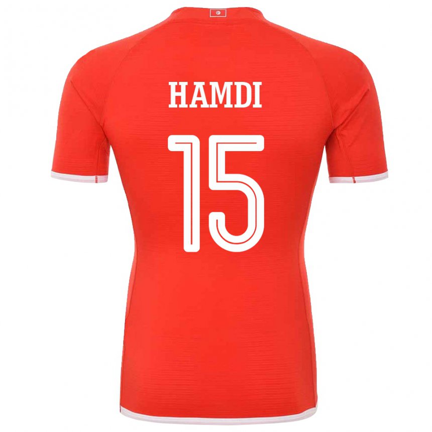 Naisten Tunisian Hanna Hamdi #15 Punainen Kotipaita 22-24 Lyhythihainen Paita T-paita