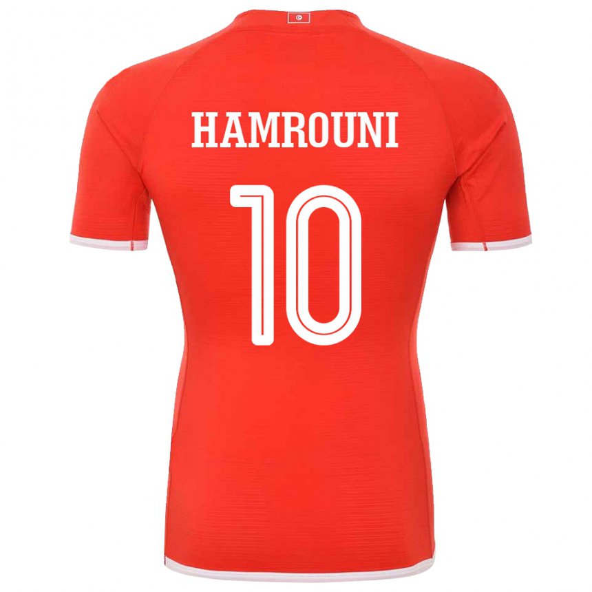 Naisten Tunisian Rayen Hamrouni #10 Punainen Kotipaita 22-24 Lyhythihainen Paita T-paita