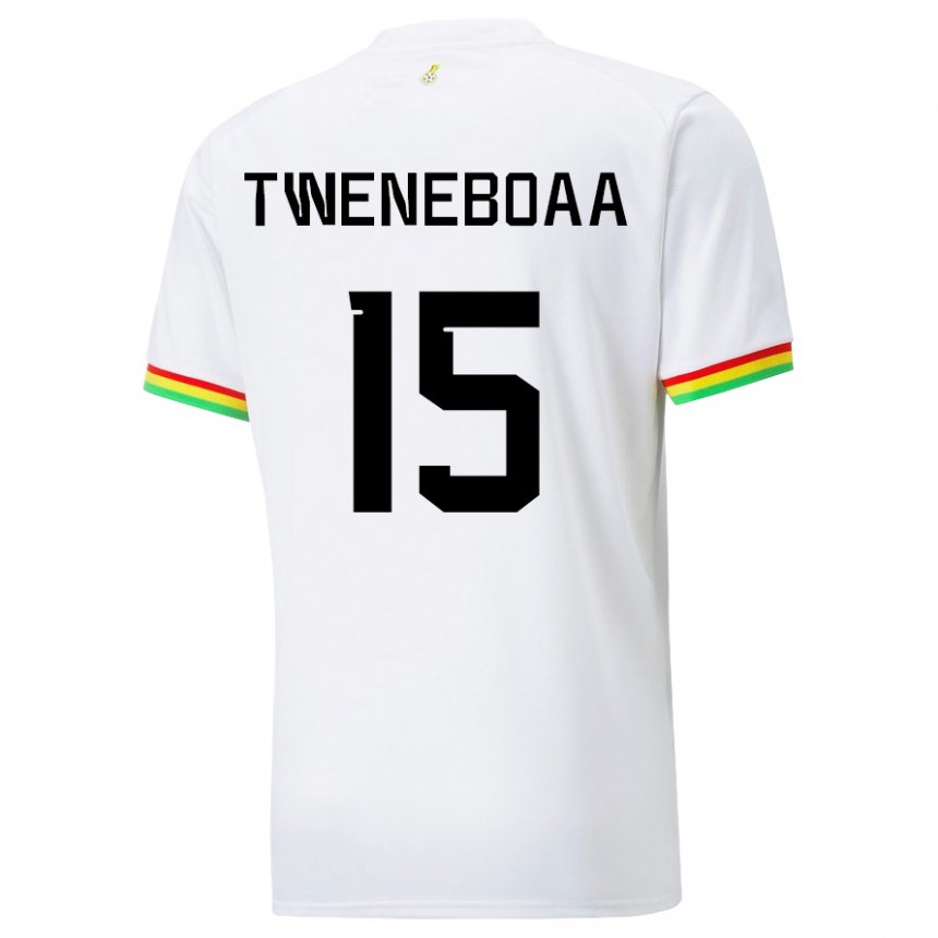 Naisten Ghanan Justice Tweneboaa #15 Valkoinen Kotipaita 22-24 Lyhythihainen Paita T-paita