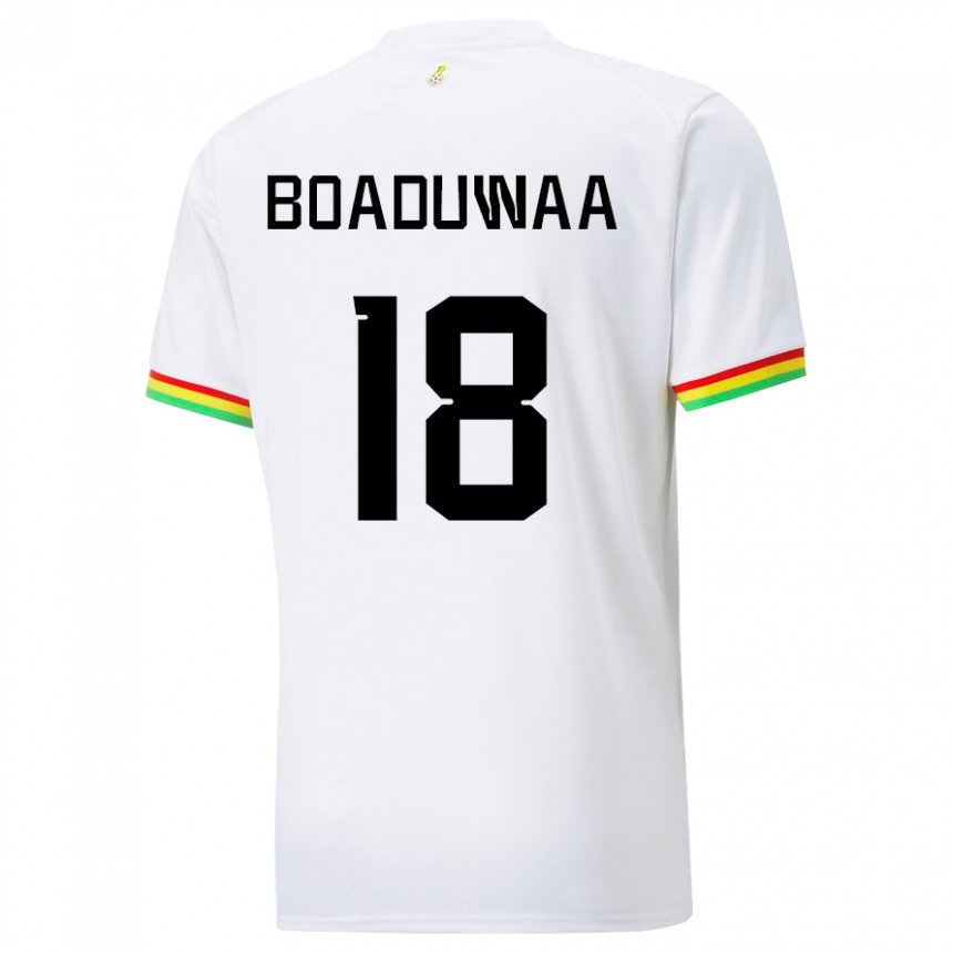 Naisten Ghanan Doris Boaduwaa #18 Valkoinen Kotipaita 22-24 Lyhythihainen Paita T-paita