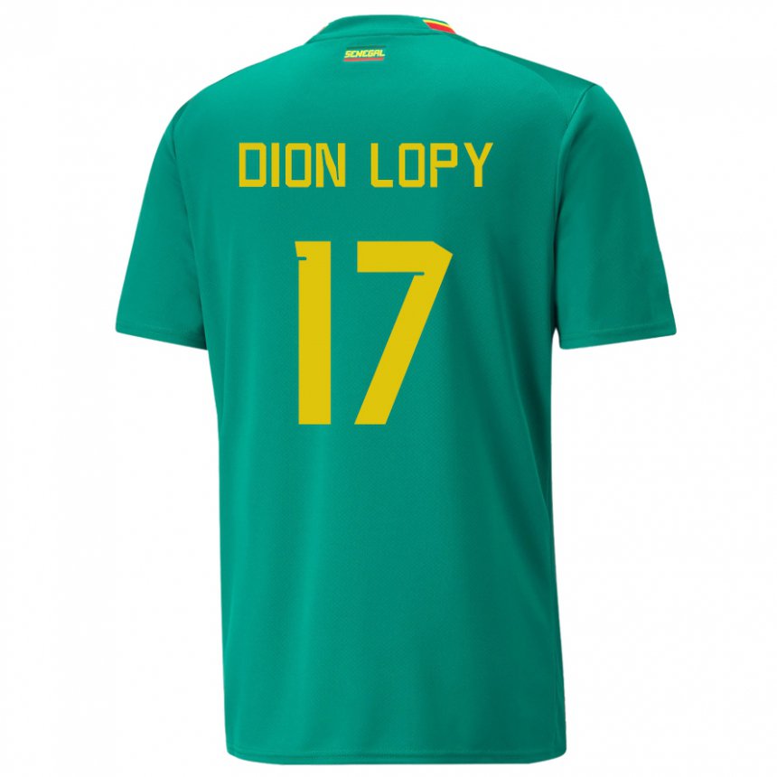 Naisten Senegalin Dion Lopy #17 Vihreä Vieraspaita 22-24 Lyhythihainen Paita T-paita