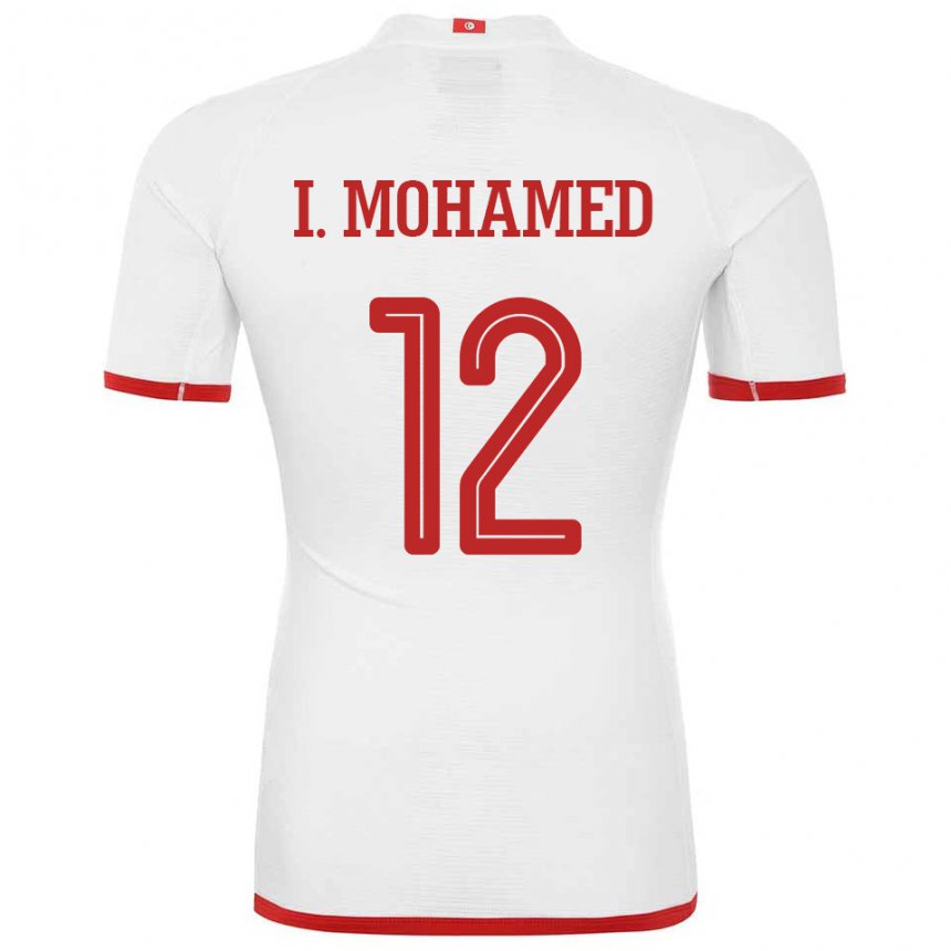 Naisten Tunisian Ibtissem Ben Mohamed #12 Valkoinen Vieraspaita 22-24 Lyhythihainen Paita T-paita