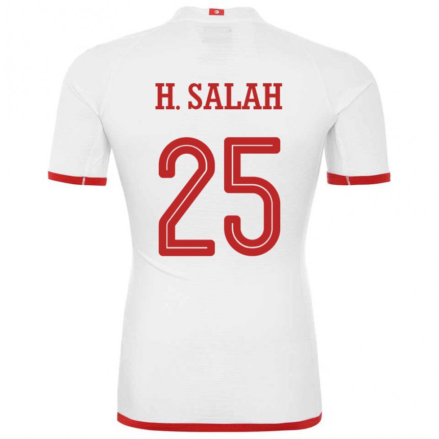 Naisten Tunisian Heni Ben Salah #25 Valkoinen Vieraspaita 22-24 Lyhythihainen Paita T-paita
