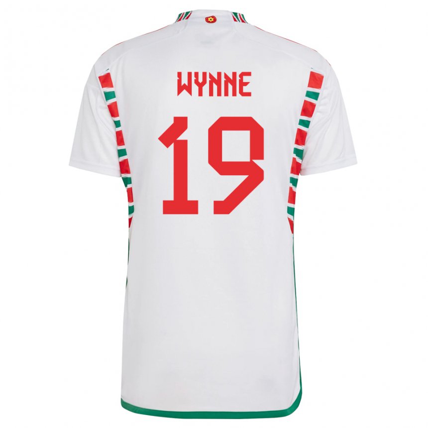 Naisten Walesin Megan Wynne #19 Valkoinen Vieraspaita 22-24 Lyhythihainen Paita T-paita