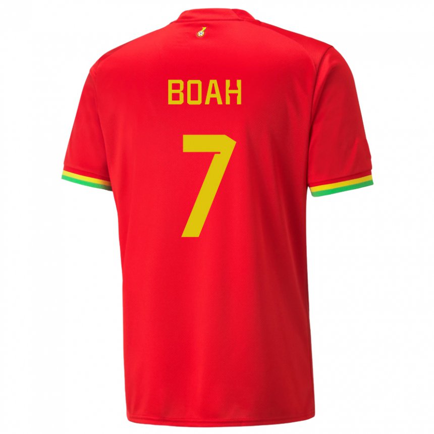 Naisten Ghanan Collins Boah #7 Punainen Vieraspaita 22-24 Lyhythihainen Paita T-paita