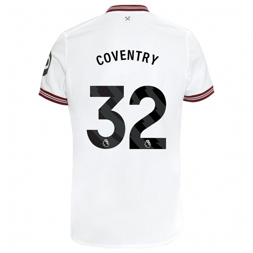 Lapset Conor Coventry #32 Valkoinen Vieraspaita 2023/24 Lyhythihainen Paita T-Paita