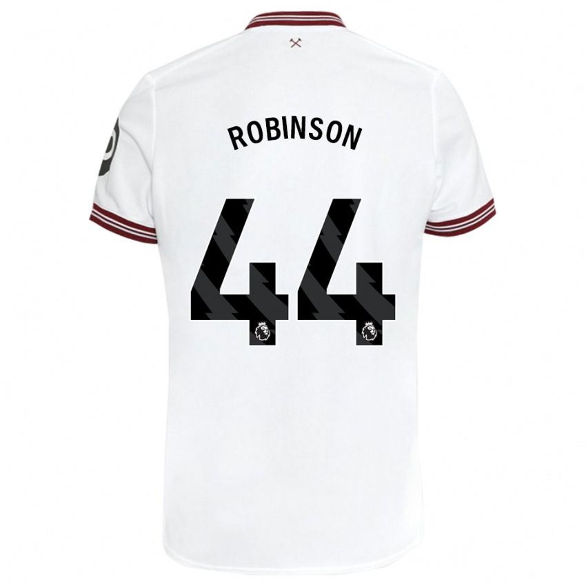 Lapset Junior Robinson #44 Valkoinen Vieraspaita 2023/24 Lyhythihainen Paita T-Paita
