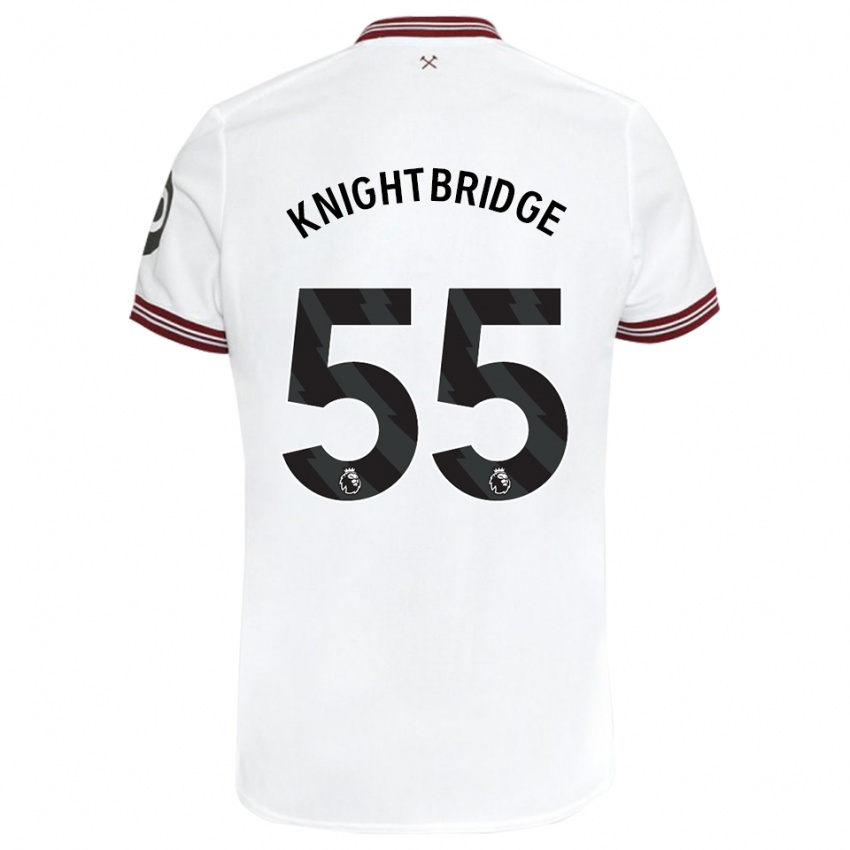 Lapset Jacob Knightbridge #55 Valkoinen Vieraspaita 2023/24 Lyhythihainen Paita T-Paita